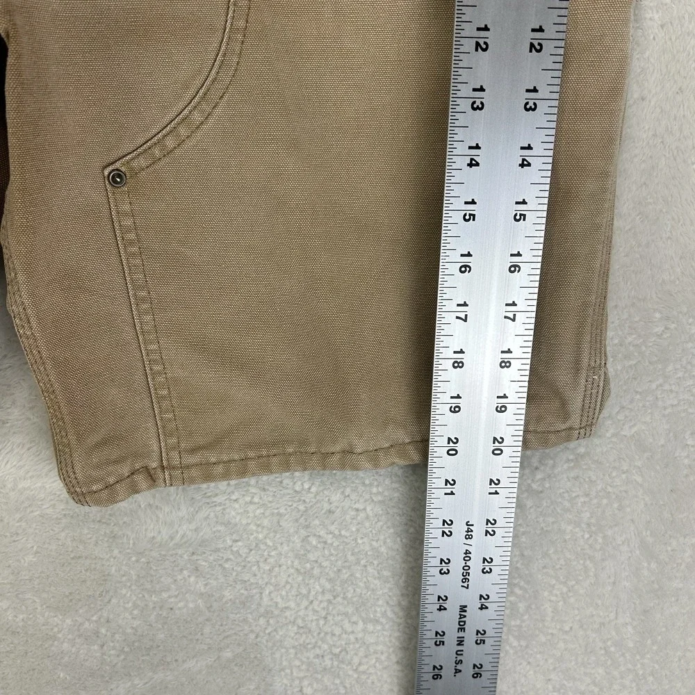 Vintage Carhartt Double Knee Carpenter Work Shorts B80 Brown 36 Made In USA